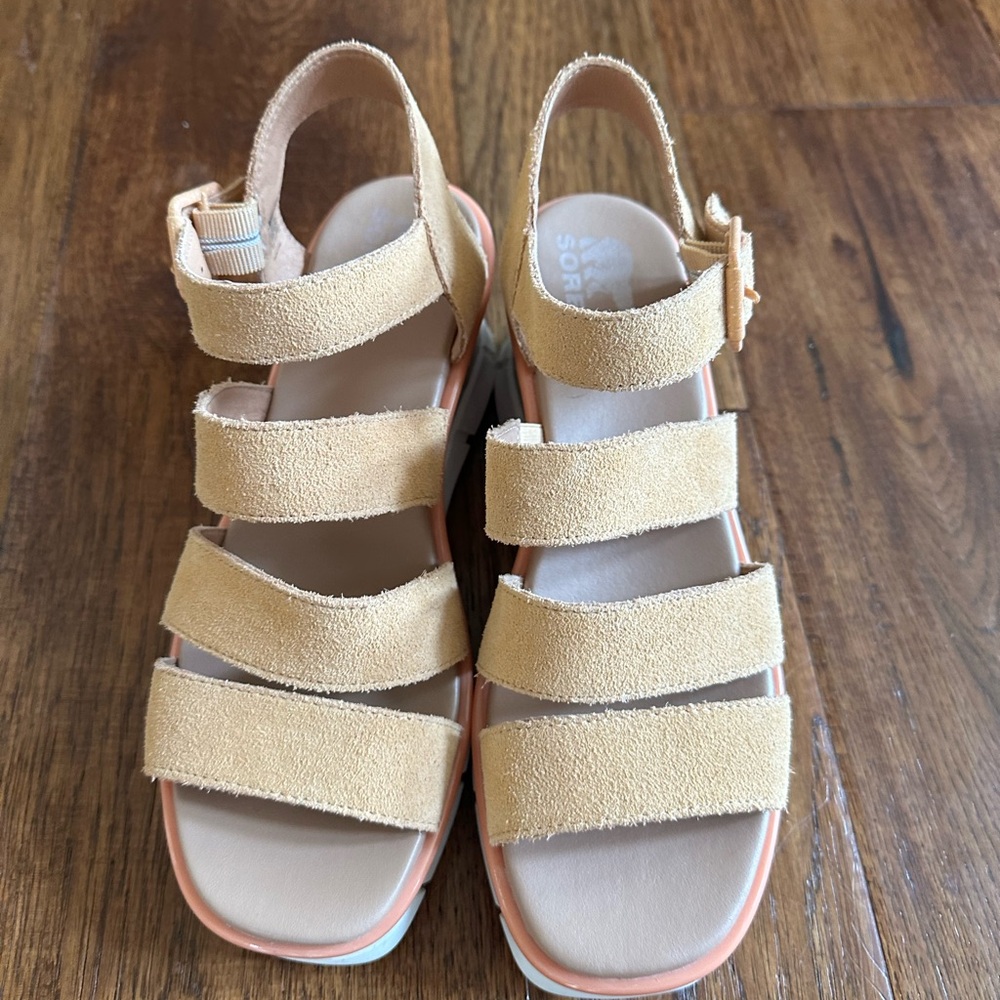 Sorel Joanie III ankle strap wedge, size 9.5